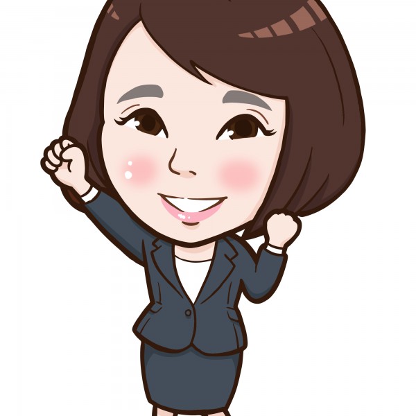 やるぞー！ポーズでスーツを着た議員様似顔絵