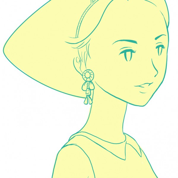 とんがり頭の女の子