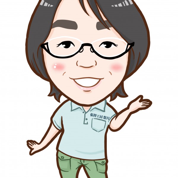 張替工房様の広告に使用する似顔絵