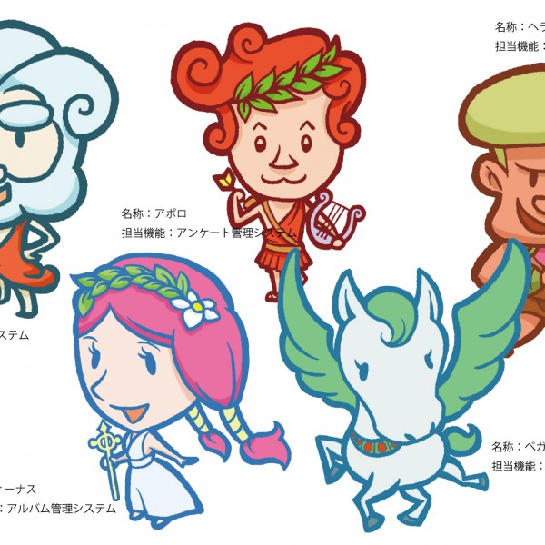 ギリシャ神話をモチーフにしたキャラクターデザイン
