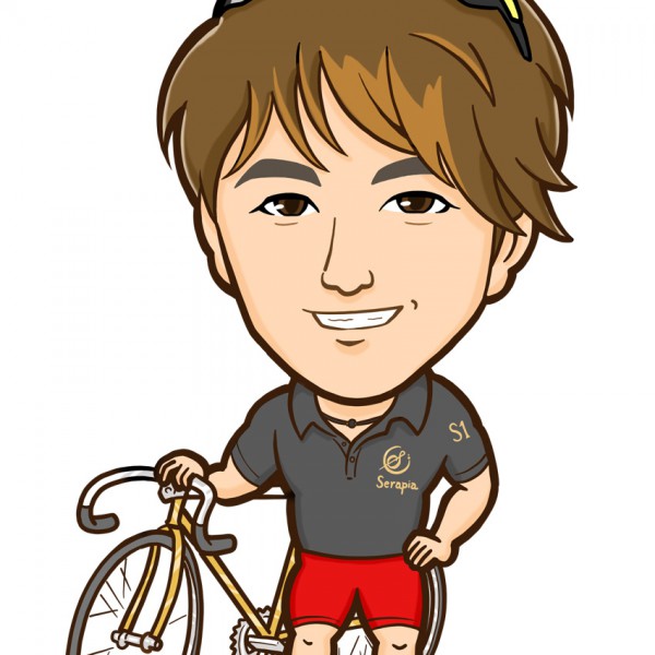 競輪選手全身似顔絵