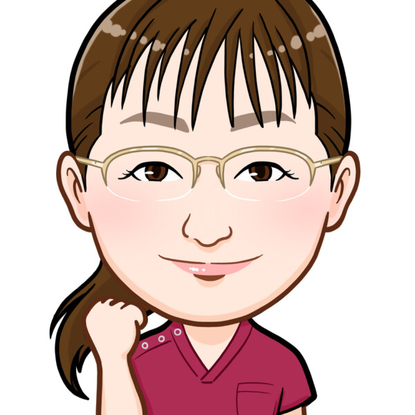 クリニック新規スタッフ様ガッツポーズの上半身似顔絵