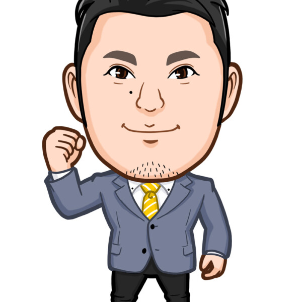 不動産会社スタッフ様スーツ姿全身似顔絵2