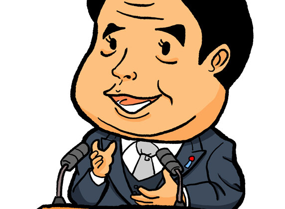 民主党政権時代の野田野田佳彦総理の似顔絵