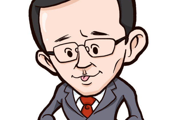 野党転落時に総裁になった谷垣禎一の似顔絵