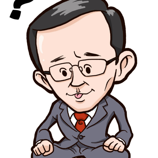 野党転落時に総裁になった谷垣禎一の似顔絵