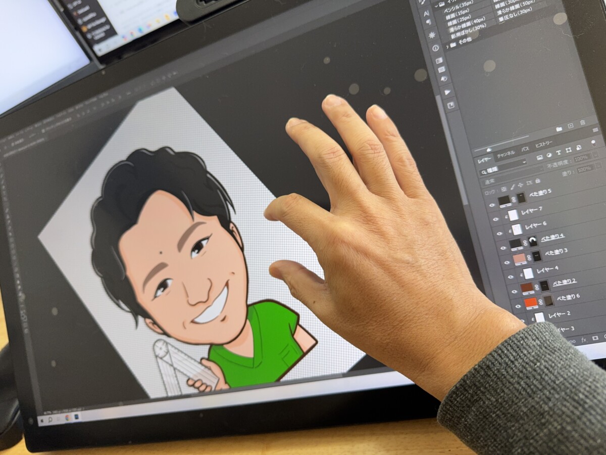 Cintiq Pro22でPhotoshopを使った時のマルチタッチ機能