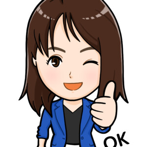 YouTube用女性上半身似顔絵（OK）