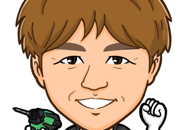 建築施工会社代表者様上半身似顔絵
