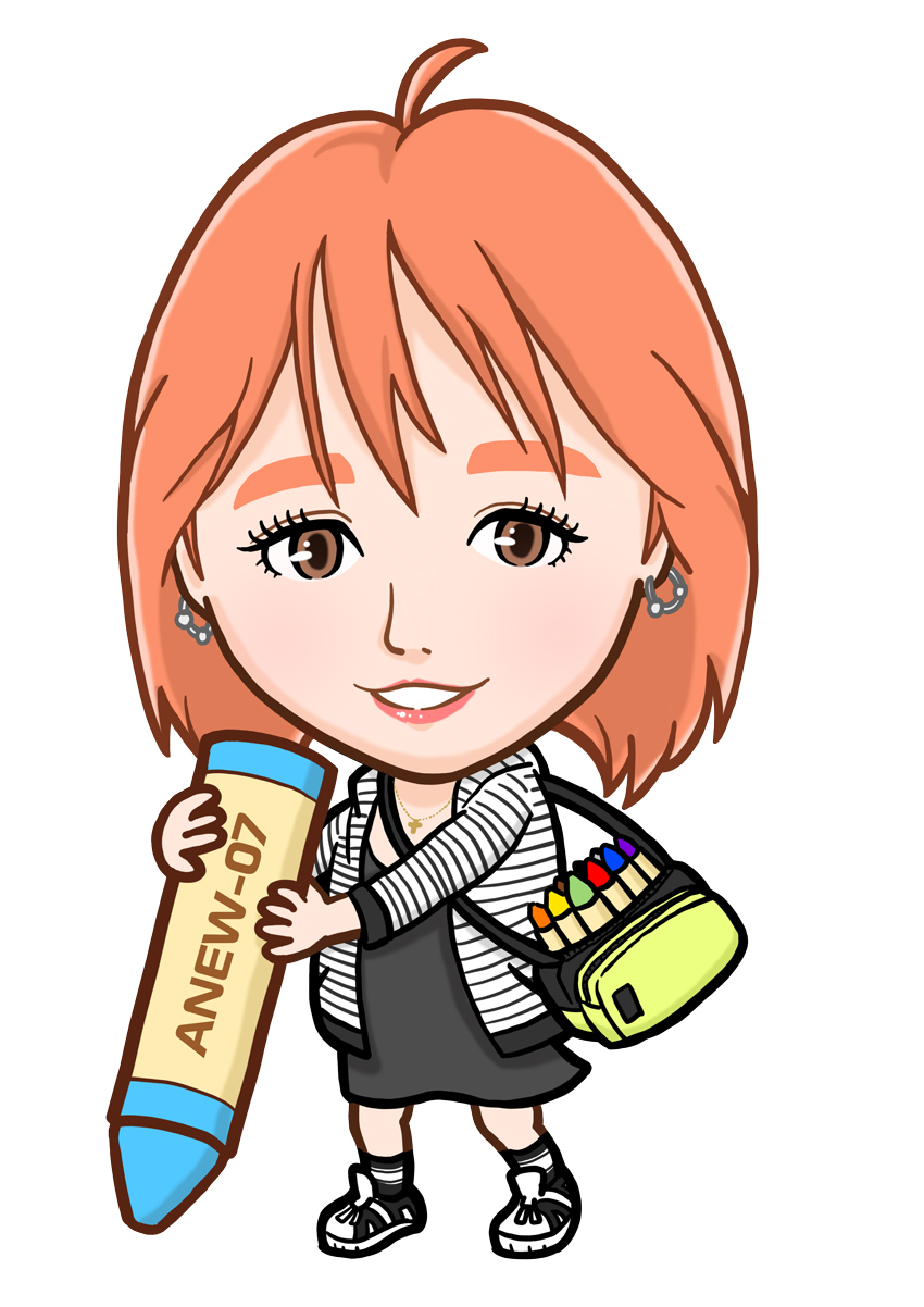 カスタムクレヨン店オーナー様全身似顔絵作成