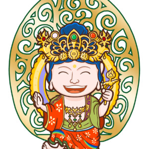 観音様キャラクター（踊る）